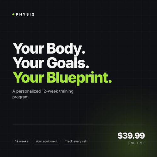 PHYSIQ Physique Blueprint — a personalized 12-week training program, one-time $39.99